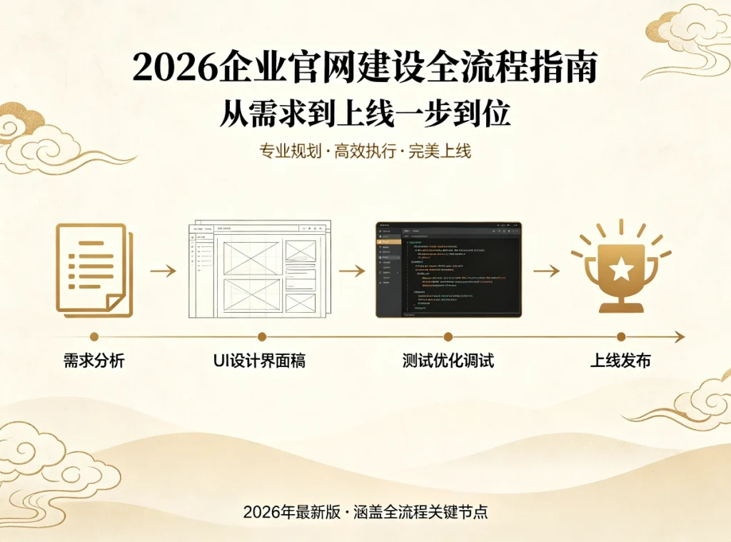 2026企业官网建设全流程指南,从需求到上线一步到位(标准流程 + 避坑版)